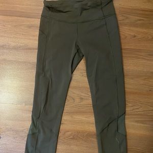 Olive green lulu lemon training tights